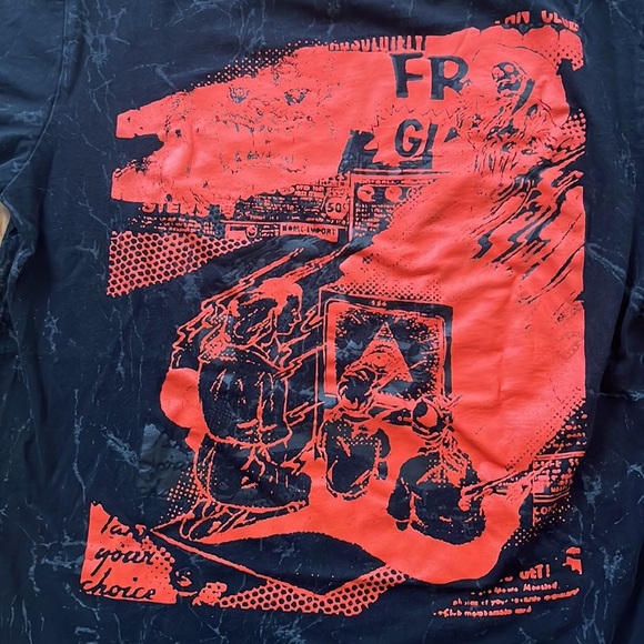 Crown Grade Gothic Horror Streetwear Graphic Tee sz L black red Illuminati Metal - Picture 2 of 8